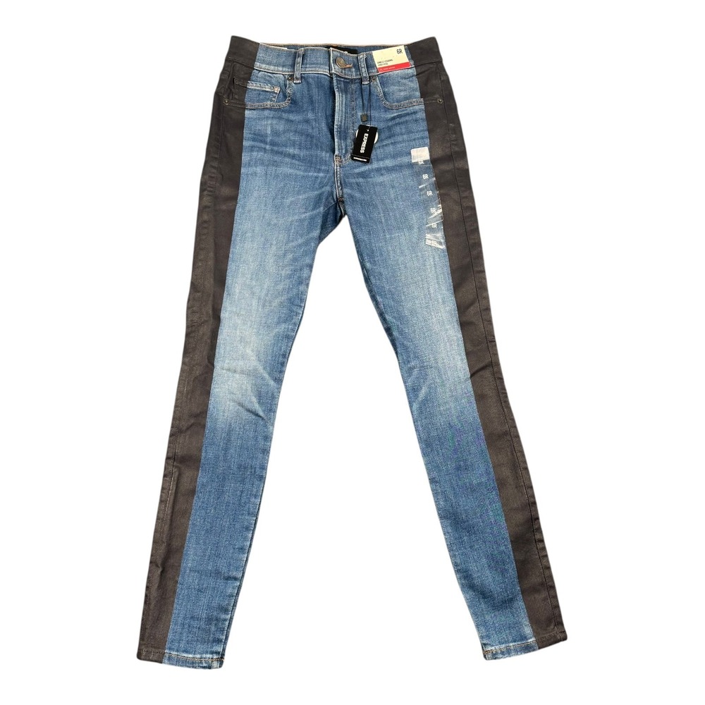 Express‎ Womens Ankle Legging High Rise Hyper Stretch Side Stripe Jeans 6R 10